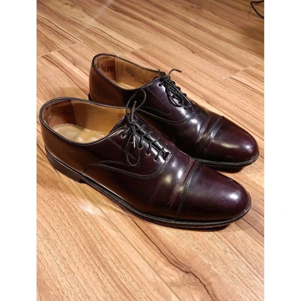 Vintage Cole Haan City Brown Leather Oxford Dress Shoes Men's Size 12 D 02698 E5